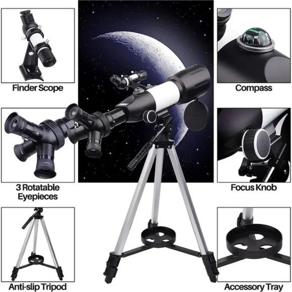 Telescope for Adults & Kids - 70mm Aperture 400mm Refractor Telescope